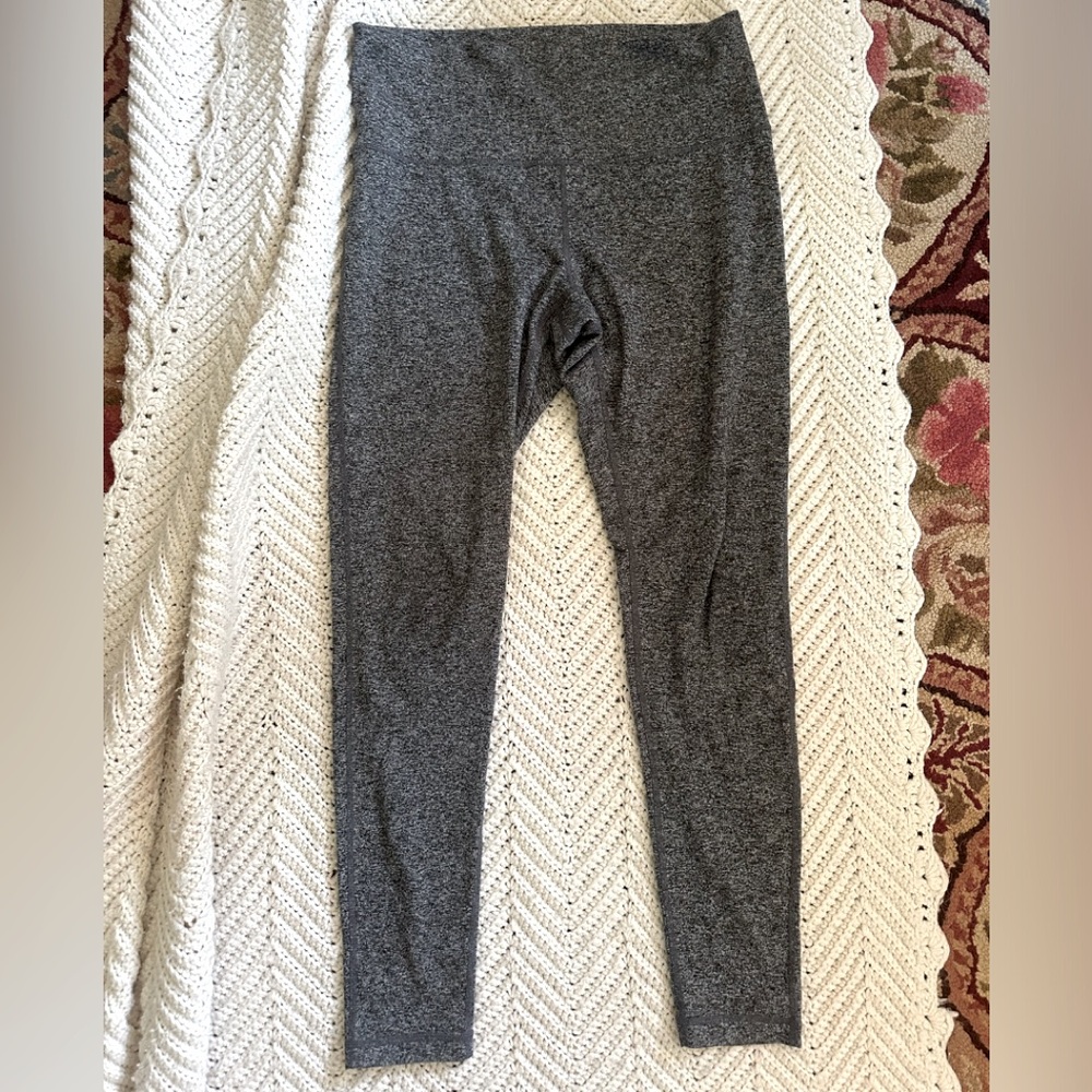 ZELLA LEGGINGS GRAY HEATHER SOFT SZ M FULL LENGTH HIGH WAISTED NICE